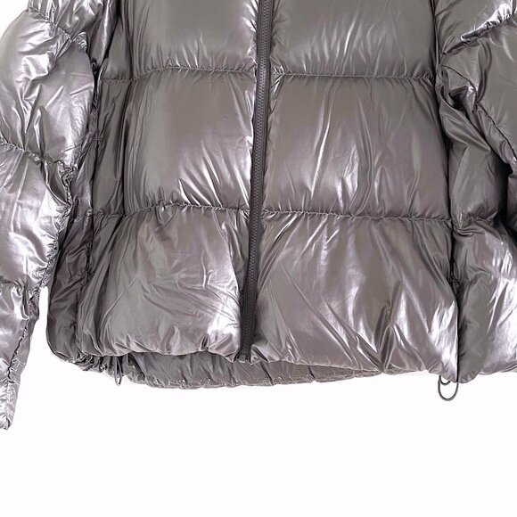 Uniqlo Ultra Light Down Shiny Puffer Jacket in Gray Size Large - Picture 8 of 12